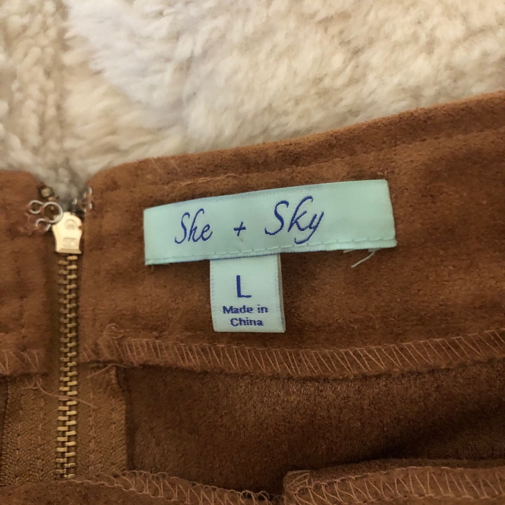 Suede skirt